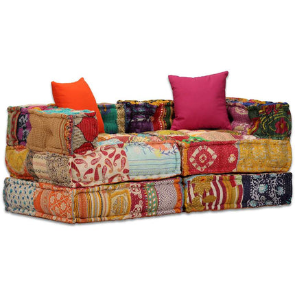 Pouf Modulaire À 2 Places Tissu