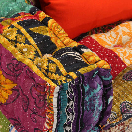 Pouf Modulaire À 2 Places Tissu
