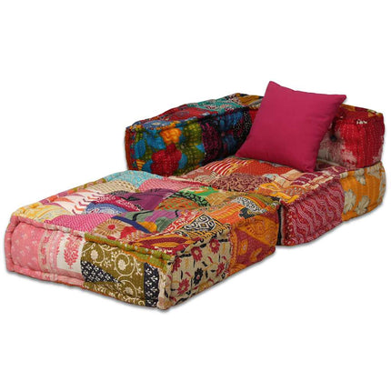 Pouf Modulaire À 2 Places Tissu
