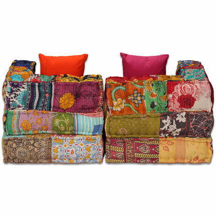Pouf Modulaire À 2 Places Tissu