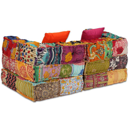 Pouf Modulaire À 2 Places Tissu
