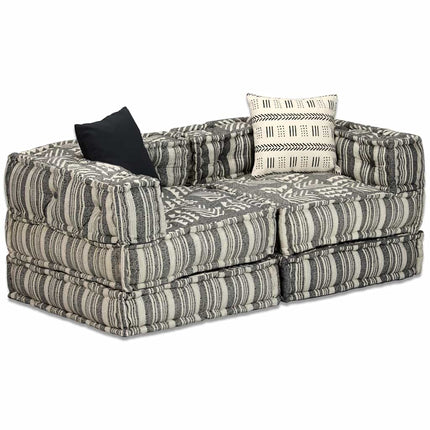 Pouf Modulaire À 2 Places Tissu