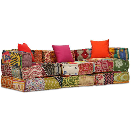 Pouf Modulaire À 2 Places Tissu