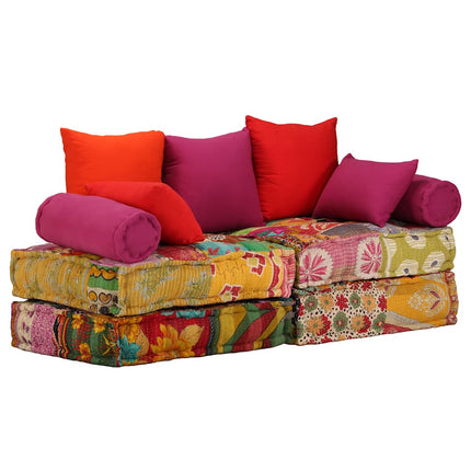 Pouf Modulaire À 2 Places Tissu