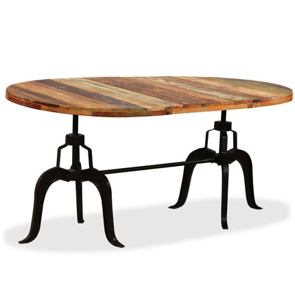 Table À Manger Bois Massif Recyclé Et Acier 180 Cm