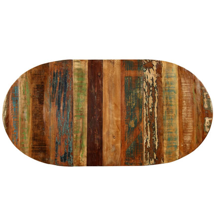 Table À Manger Bois Massif Recyclé Et Acier 180 Cm