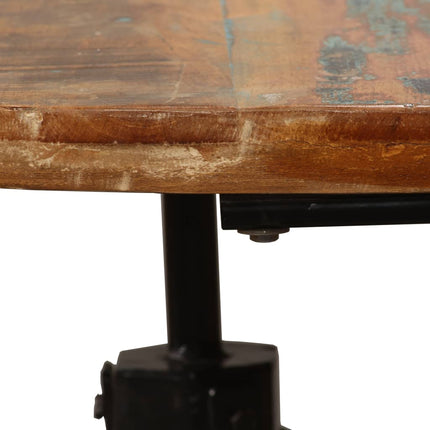 Table À Manger Bois Massif Recyclé Et Acier 180 Cm