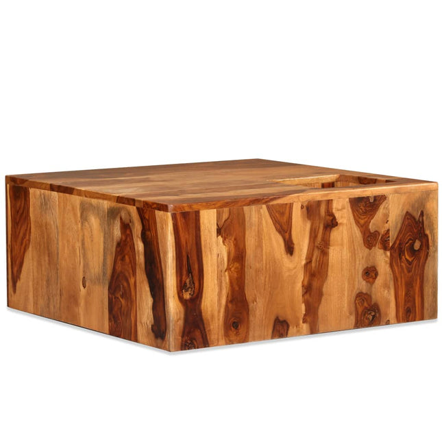 Table Basse Bois Massif 70X70X30 Cm