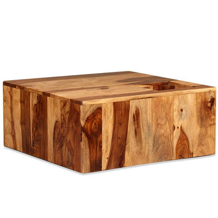 Table Basse Bois Massif 70X70X30 Cm