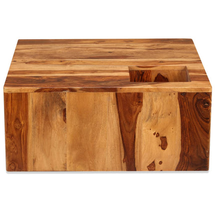 Table Basse Bois Massif 70X70X30 Cm