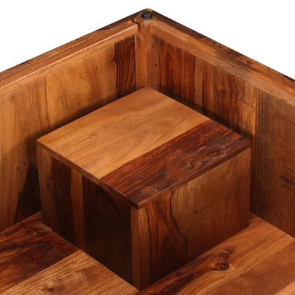 Table Basse Bois Massif 70X70X30 Cm