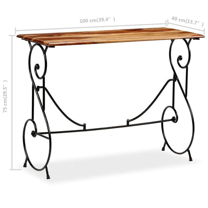 Table Console Bois Massif De Sesham 100 X 40 X 75 Cm