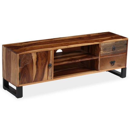 Meuble Tv Bois Massif De Sesham 120 X 30 X 40 Cm