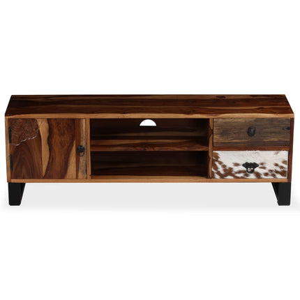 Meuble Tv Bois Massif De Sesham 120 X 30 X 40 Cm
