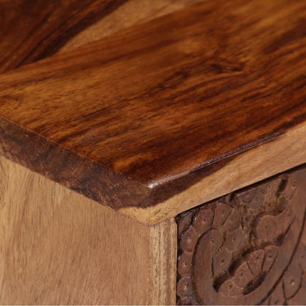 Meuble Tv Bois Massif De Sesham 120 X 30 X 40 Cm