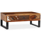 Table Basse Bois Massif 90X50X35 Cm