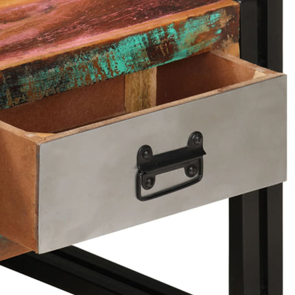 Table Basse Avec 3 Tiroirs Bois De Récupération 100X50X35 Cm