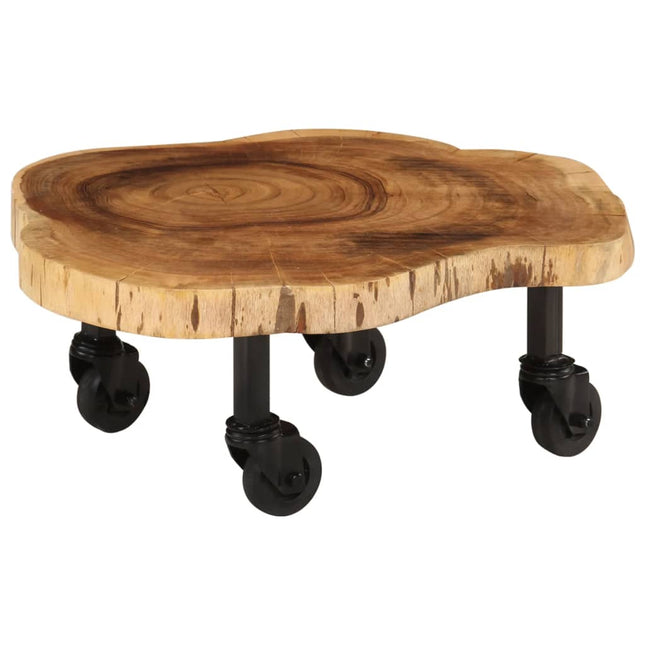 Table Basse Bois D'acacia Massif 60X55X25 Cm