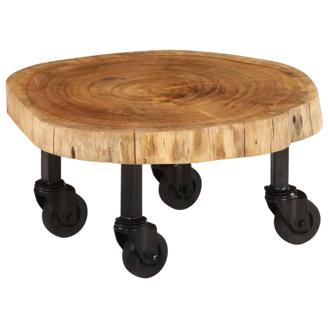Table Basse Bois D'acacia Massif 60X55X25 Cm