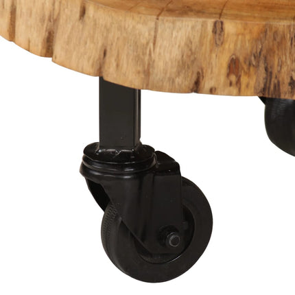 Table Basse Bois D'acacia Massif 60X55X25 Cm