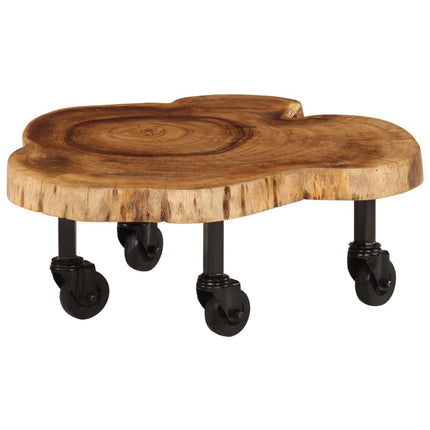 Table Basse Bois D'acacia Massif 60X55X25 Cm