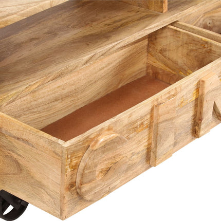 Meuble Tv Bois De Manguier Massif 120 X 30 X 48 Cm