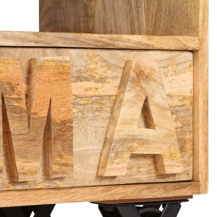 Meuble Tv Bois De Manguier Massif 120 X 30 X 48 Cm