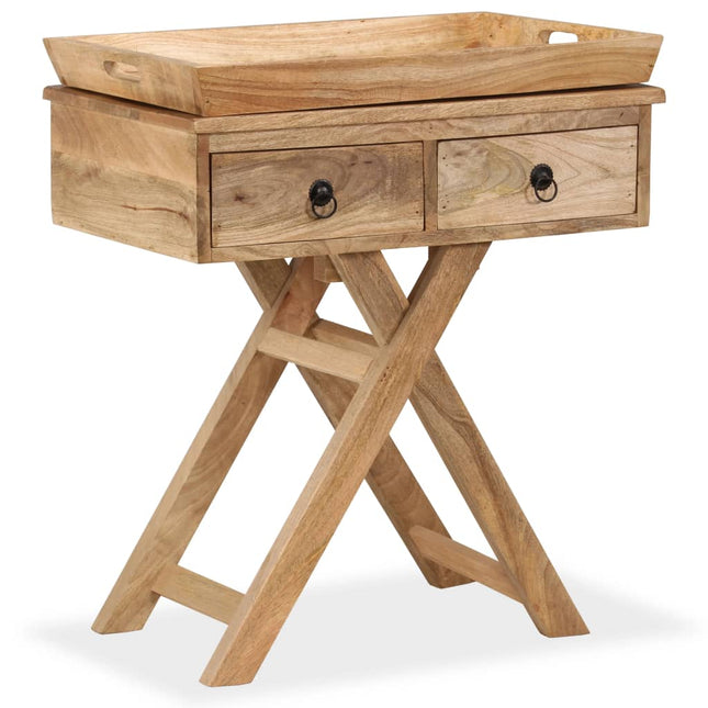 Table D'appoint Bois De Manguier Massif 65 X 40 X 76 Cm