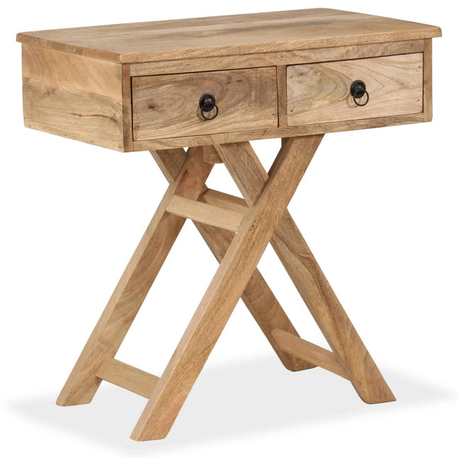 Table D'appoint Bois De Manguier Massif 65 X 40 X 76 Cm