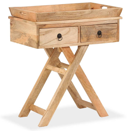 Table D'appoint Bois De Manguier Massif 65 X 40 X 76 Cm