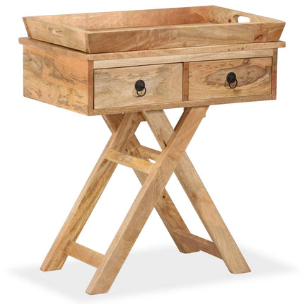 Table D'appoint Bois De Manguier Massif 65 X 40 X 76 Cm