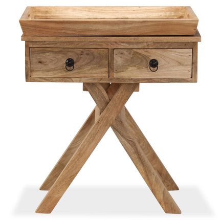 Table D'appoint Bois De Manguier Massif 65 X 40 X 76 Cm