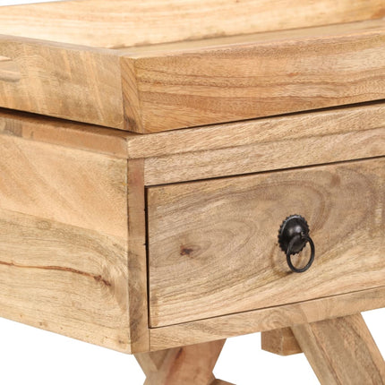 Table D'appoint Bois De Manguier Massif 65 X 40 X 76 Cm