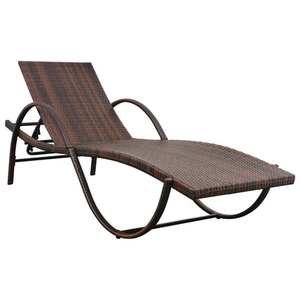 Chaises Longues Lot De 2 Avec Table Résine Tressée