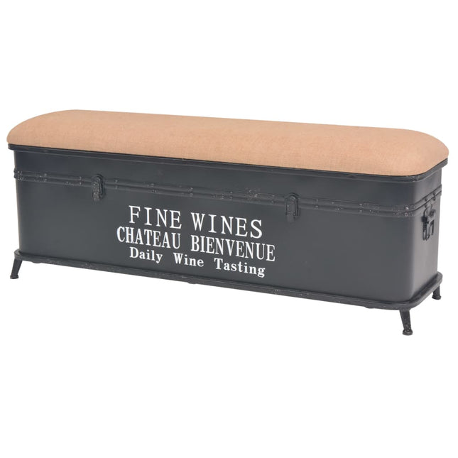 Banc De Rangement Avec Coussin 103 X 30 X 40 Cm