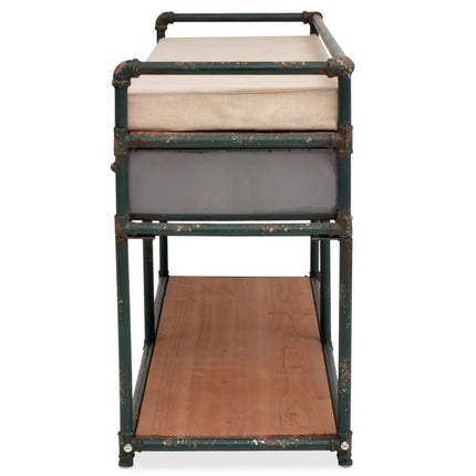 Banc De Rangement Avec Coussin 107,5 X 34,5 X 59 Cm