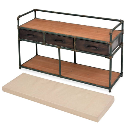Banc De Rangement Avec Coussin 107,5 X 34,5 X 59 Cm