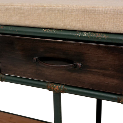 Banc De Rangement Avec Coussin 107,5 X 34,5 X 59 Cm
