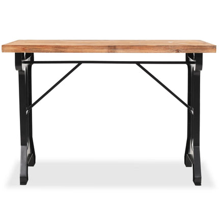 Table À Manger Dessus En Bois De Sapin Massif 122X65X82 Cm