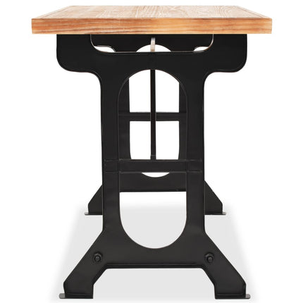 Table À Manger Dessus En Bois De Sapin Massif 122X65X82 Cm