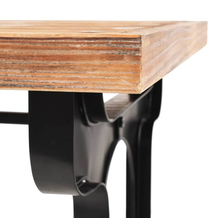 Table À Manger Dessus En Bois De Sapin Massif 122X65X82 Cm