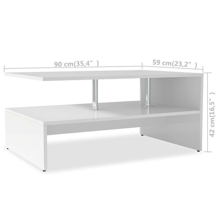 Table Basse Bois D'ingénierie 90X59X42 Cm