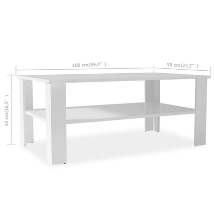 Table Basse Bois D'ingénierie 100X59X42 Cm