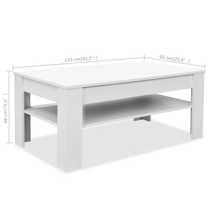 Table Basse Bois D'ingénierie 110X65X48 Cm