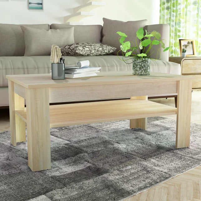 Table Basse Bois D'ingénierie 110X65X48 Cm