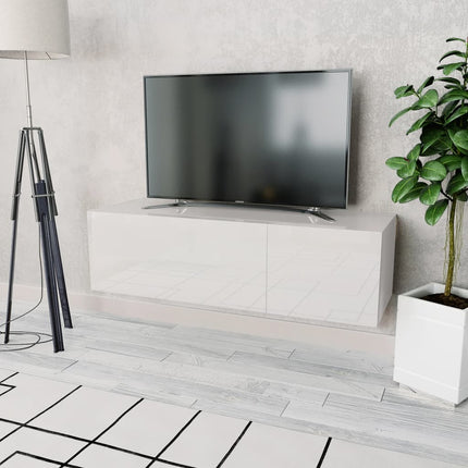 Meuble Tv Bois D’ingénierie 120X40X34 Cm Brillant