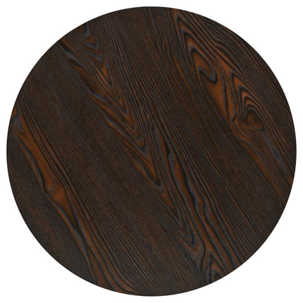 Table De Bistro Mdf Et Acier Rond 60 X 75 Cm Frêne Foncé
