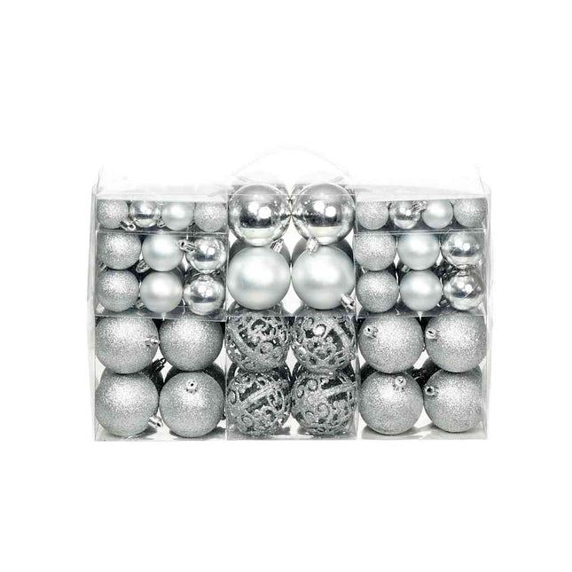 Ensemble De Boules De Noël 100 Pcs 3/4/6 Cm