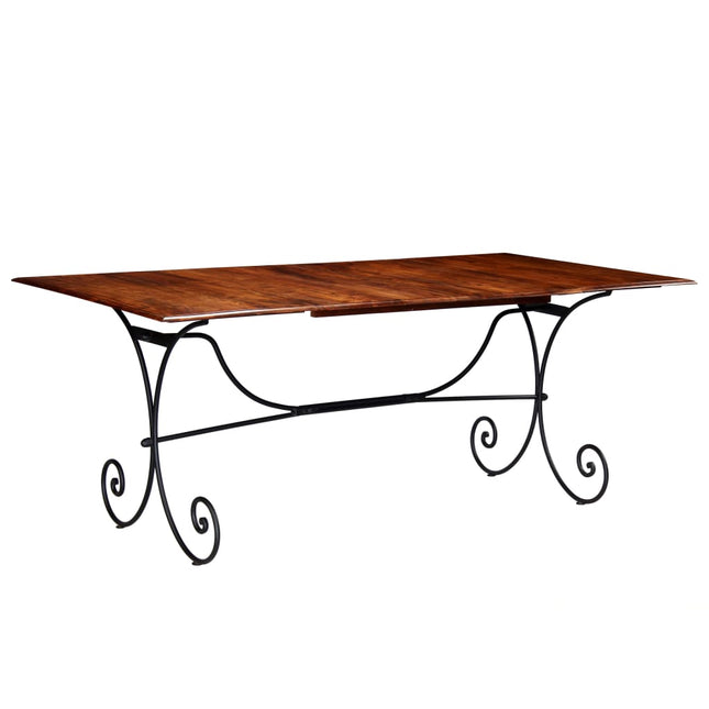 Table De Salle À Manger Bois Avec Finition Miel 200X100X76 Cm