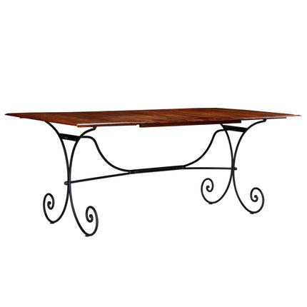 Table De Salle À Manger Bois Avec Finition Miel 200X100X76 Cm